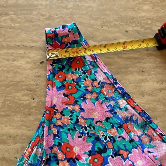 Loft Floral Peplum Flowy V Neck Lightweight NWT Boho Cottagecore S28 - Picture 7 of 9